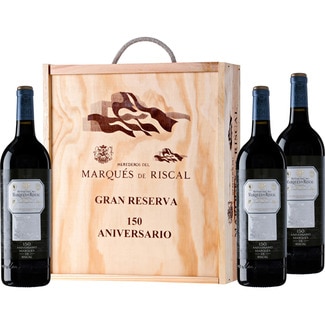 MARQUES DE RISCAL 150 Aniversario vino tinto gran reserva  DOCa Rioja  Estuche 3 botellas 75 cl
