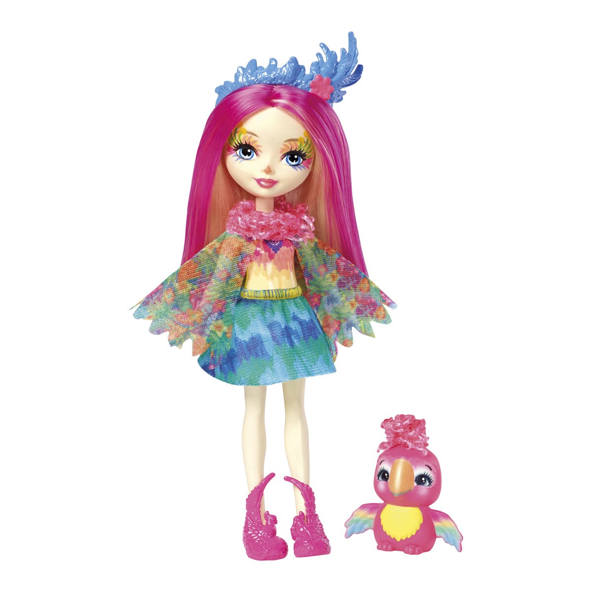 Enchantimals Muñeca con mascota Peeki Parrot