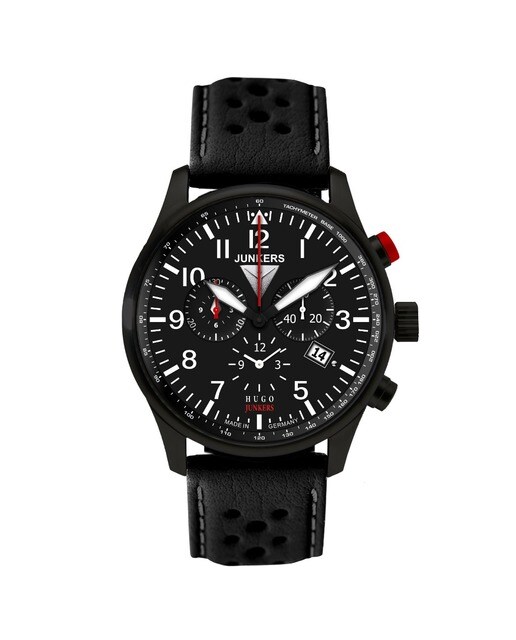 Relógio Junkers Hugo Junker, Bracelete Pele - Preto