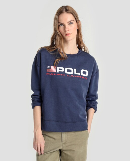 polo crew neck sweatshirts women's