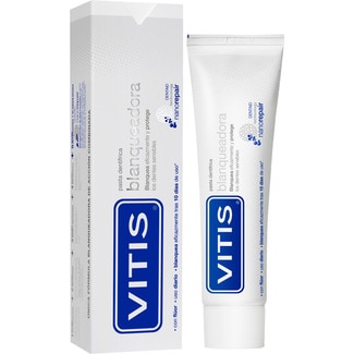 VITIS Bleaching-Zahnpasta mit Fluor für jeden Tag Rohr 150 ml hellt die Zähne wirksam und bewahrt die Empfindlichkeit der Zähne