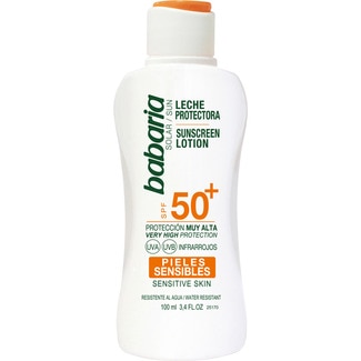 BABARIA Protective sun lotion for sensitive skin SPF-50+ water-resistant flask 100 ml