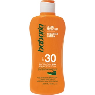 BABARIA Sonnenschutzmilch Aloe Vera SSF 30 Bräunungsbeschleuniger wasserfest Flacon 200 ml