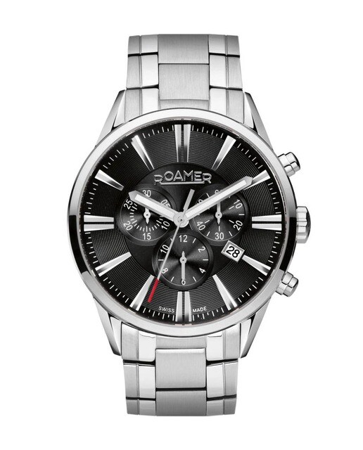 Relógio Roamer Superior Chrono Bracelete Aço - Prateado