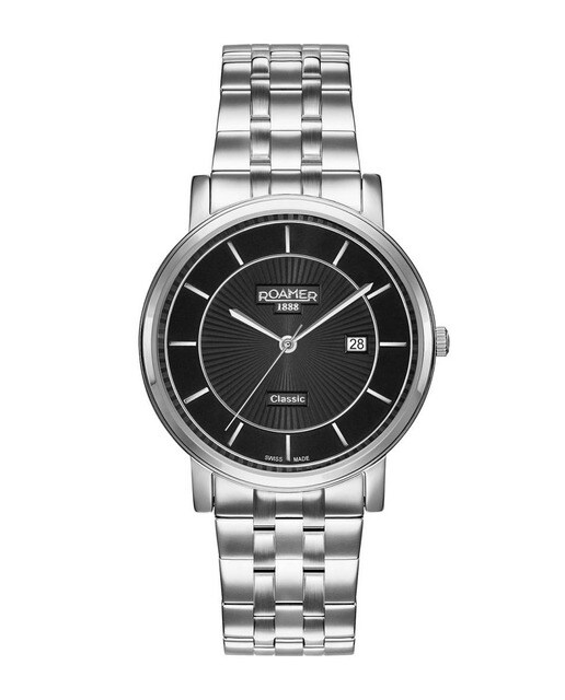 Relógio Roamer Classic Line Gents Bracelete Pele - Prateado