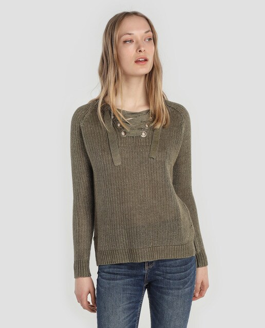 khaki sweater women's