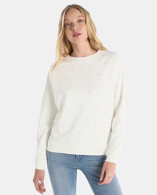 sudadera blanca mujer