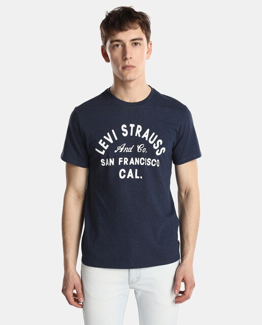 camiseta levis azul
