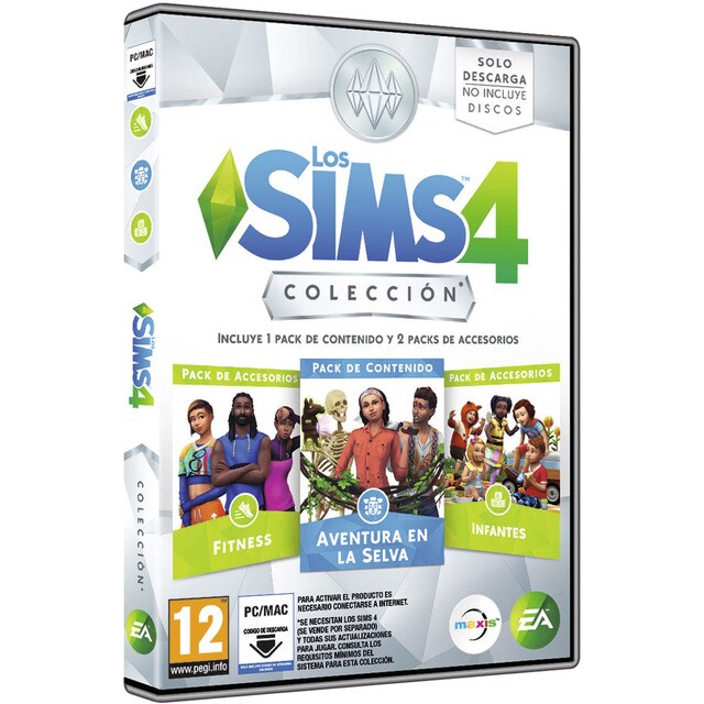 los sims 4 colección: aventura en la selva, fitness e infantes pc