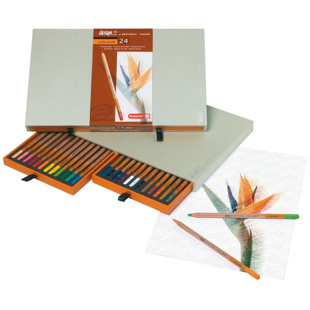 Caja de Lujo de Veinticuatro Lápices de Colores Bruynzeel Multicolor