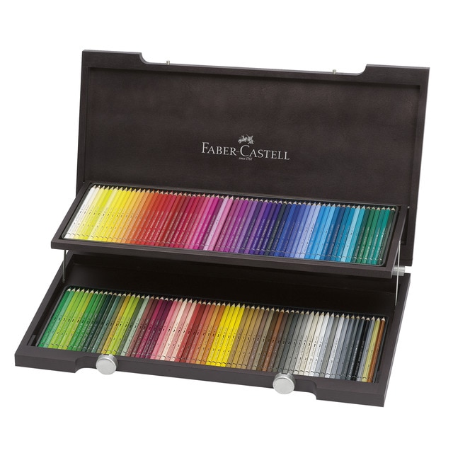 Estuche Madera Lápices Acuarelables Albrecht Dürer 120 Colores Faber Castell Multicolor