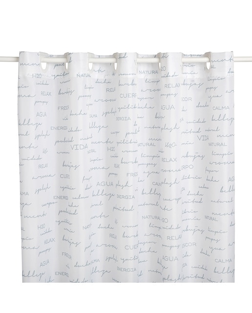 Cortina de baño Texto Basics El Corte Inglés
