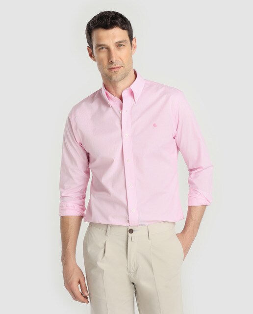 ralph lauren men's pink striped shirt
