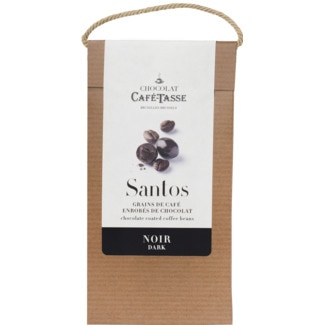 Café-Tasse Chocolate Preto com Grãos de Café embalagem 125 g
