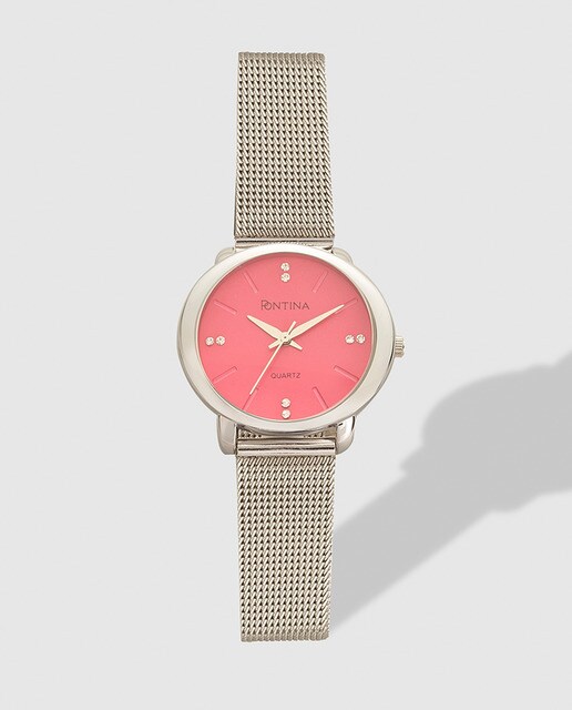 Pontina women's metal mesh watch