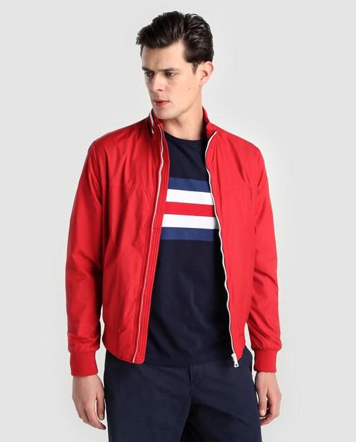 tommy hilfiger mens red jacket