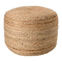 El Corte Inglés Jute round outdoor pouffe