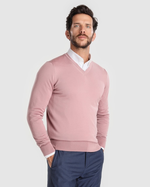 Tommy Tailored men's pink V-neck sweater · Fashion · El Corte Inglés