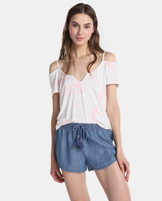 gathered waist shorts