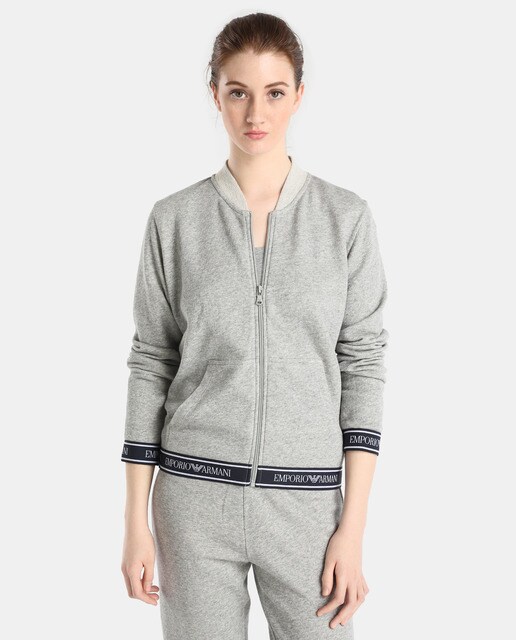 armani zip hoodie women's