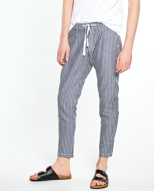 white striped trousers mens
