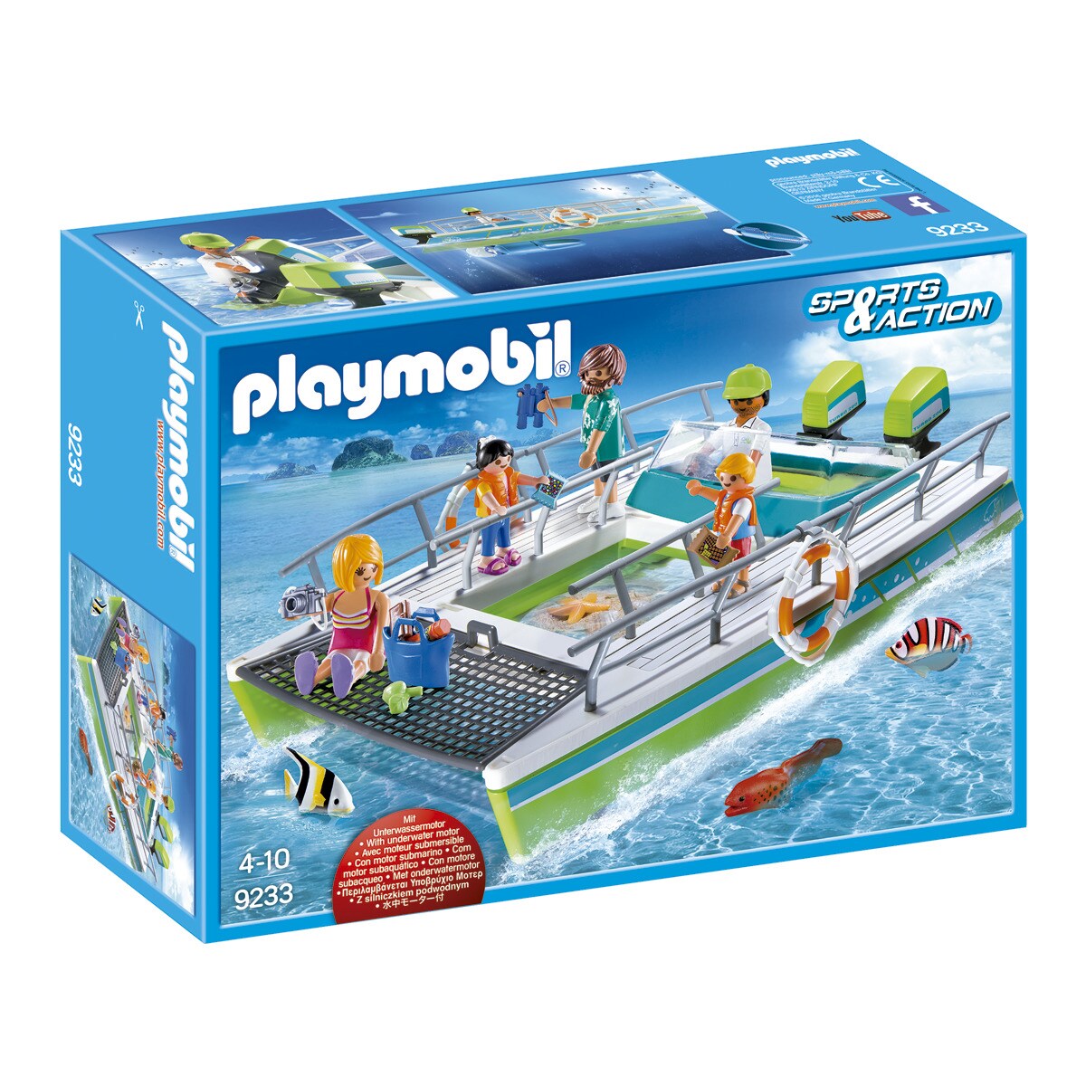 Barco vistas fondo marino con motor submarino Playmobil Sport & Action