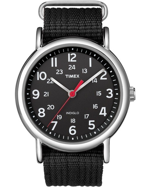 Relógio Weekender Slip Through Timex Bracelete Tecido - Preto