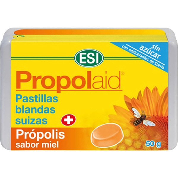 Propolaid pastillas blandas suizas con própolis sabor miel sin azúcar box 50 g