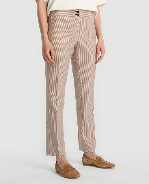 striped skinny trousers