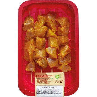 PELAYITO pincho al curry de cerdo sin gluten 4 unidades peso aproximado bandeja 300 g