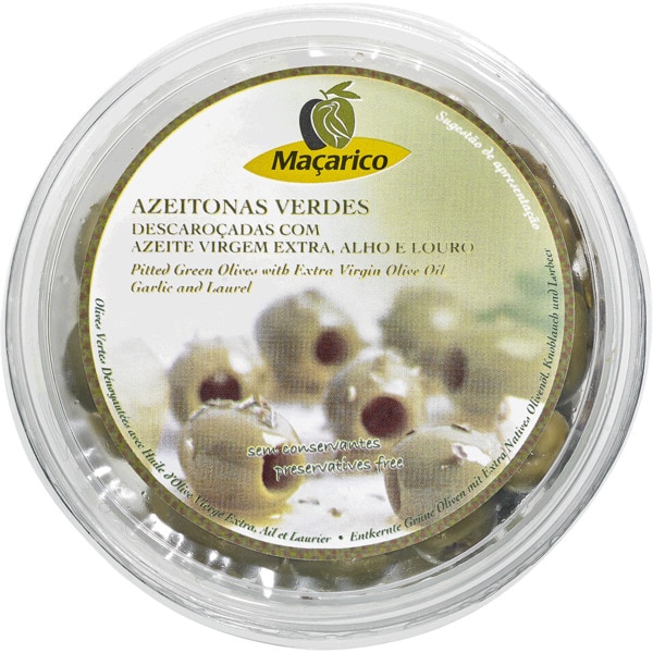 Azeitonas Verdes Descaroçadas com Azeite, Alho e Louro 125 g