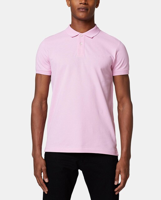 Polo Corte Esprit Courtes El Mode À Manches · Homme Rose fbgy76