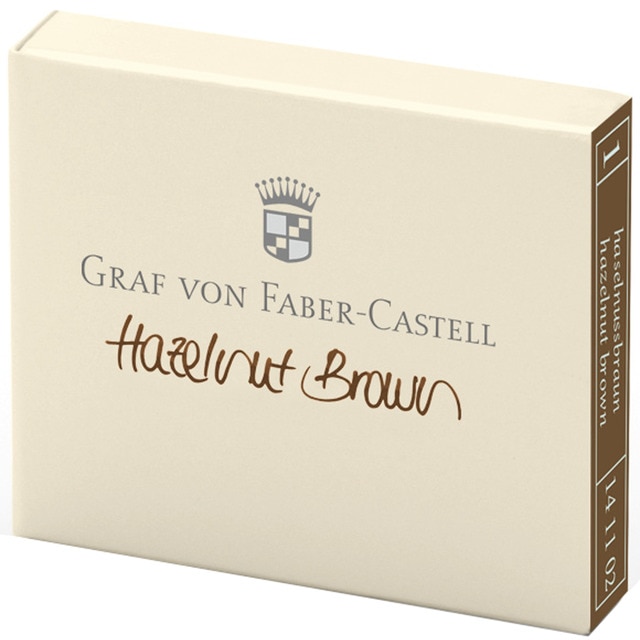 Caja con 6 Cartuchos Avellana Graf von Faber-Castell Marrón.