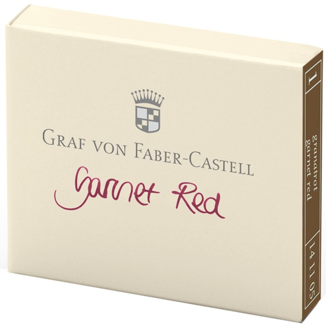 Caja Con 6 Cartuchos Graf Von Faber-Castell Rojo.