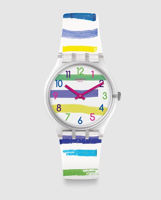 Swatch silicona Reloj GE254 multicolor hombre de de Oknw0P