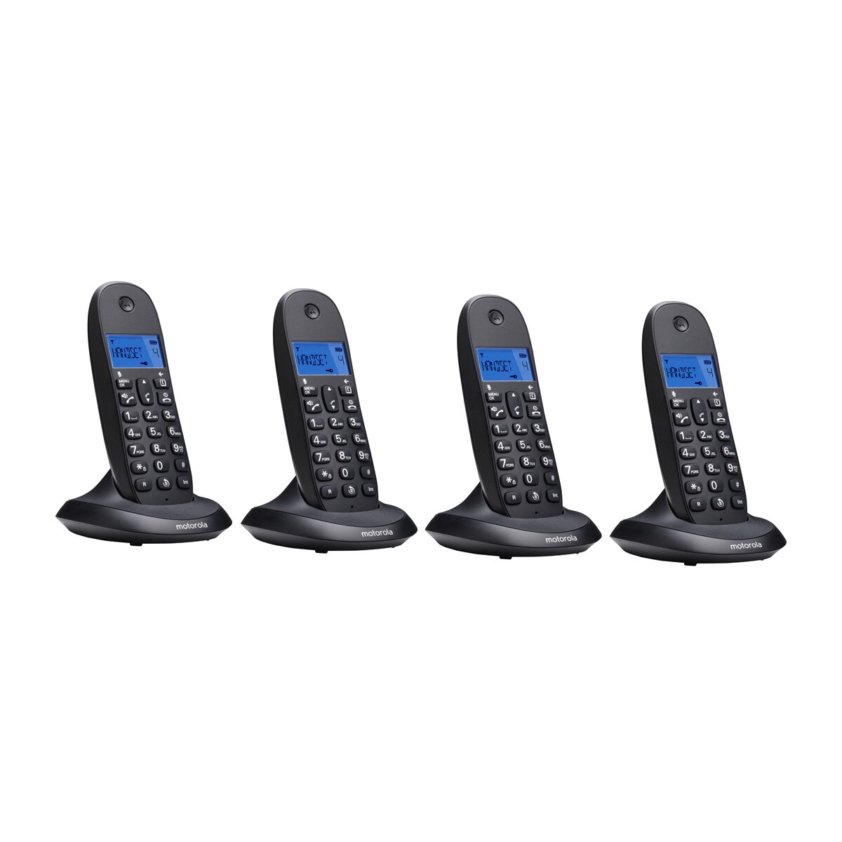 Teléfono inalámbrico Motorola C1004L Dect Cuarteto