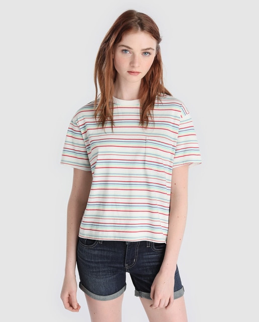 Camisetas Levi's Mujer · Moda · El Corte Inglés Camiseta de mujer Levi's de rayas con un bolsillo .