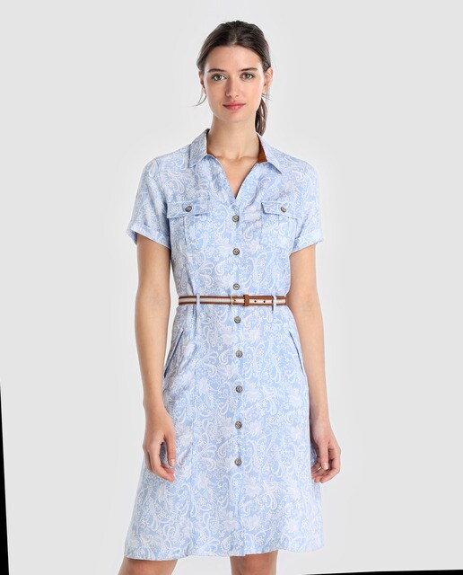 robe chemisier manches courtes
