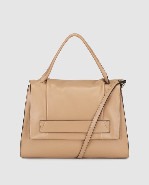 Bolso Con Frontal Camel Tira En Piel De Mano arxBqPa