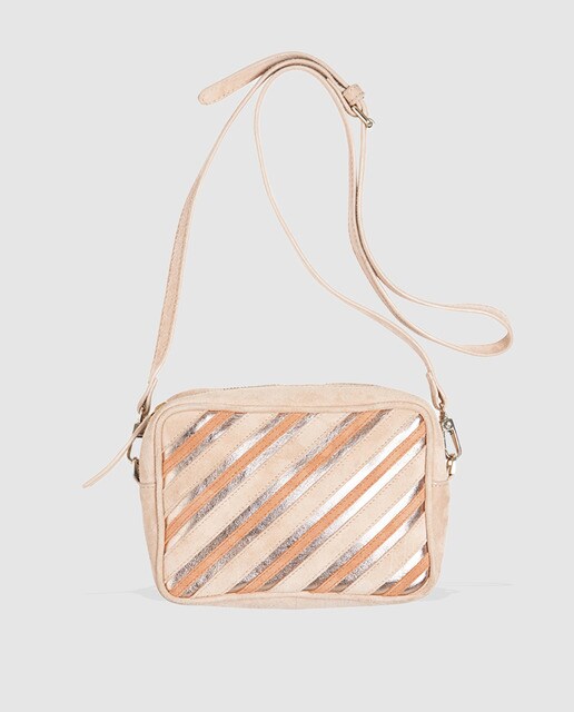 Women S Pink Leather Crossbody Bag With Metallic Details Kookai Fashion El Corte Inglés Women S Pink Leather Crossbody Bag With