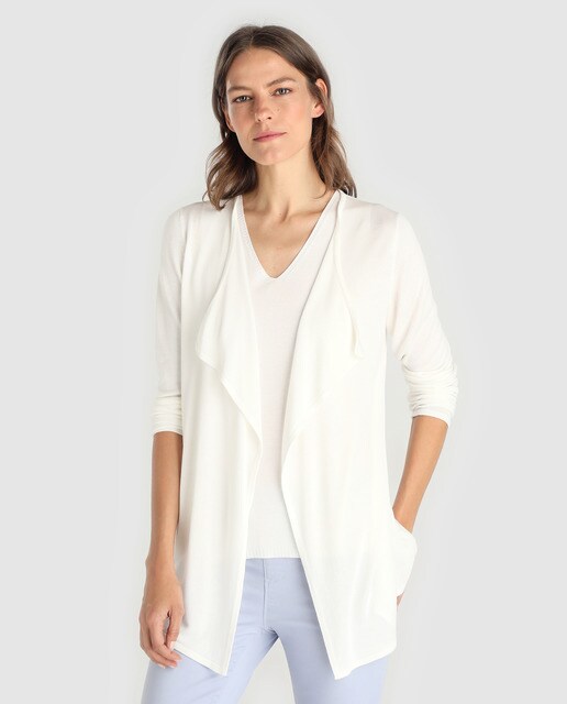 Punto Fino Con Escorpion De Larga Chaqueta Mujer Manga 56wx1qUUE
