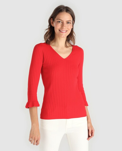 Punto y Jerseys Escorpion Mujer · Moda · El Corte Inglés Jersey de mujer Escorpion con manga francesa y escote .