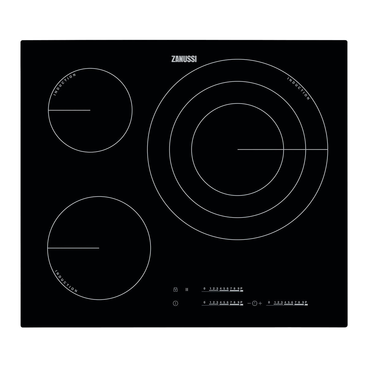 Placa de inducción Zanussi ZIT6375CB con zona triple