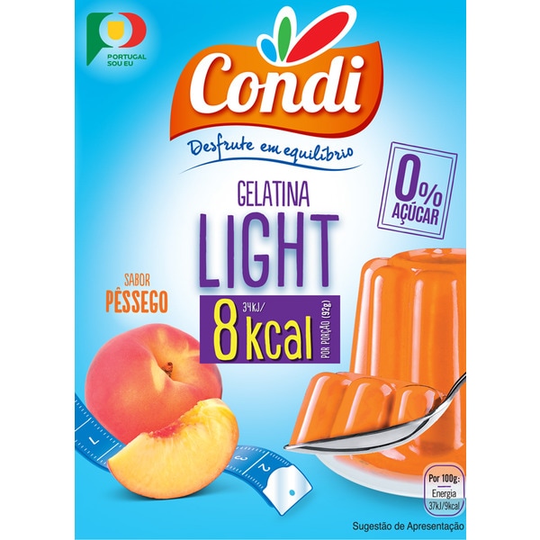 Gelatina Light de Pêssego embalagem 30 g