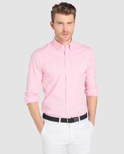 pink ralph lauren button up