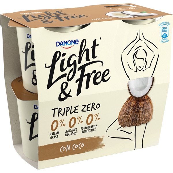 Triple zero yoghurt with coconut, 0 fat 0 added sugar, 0 sweeteners