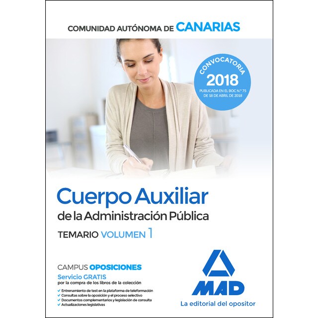 Cuerpo auxiliar de la administración pública de la comunidad autónoma de canarias. Temario volumen 1.pdf