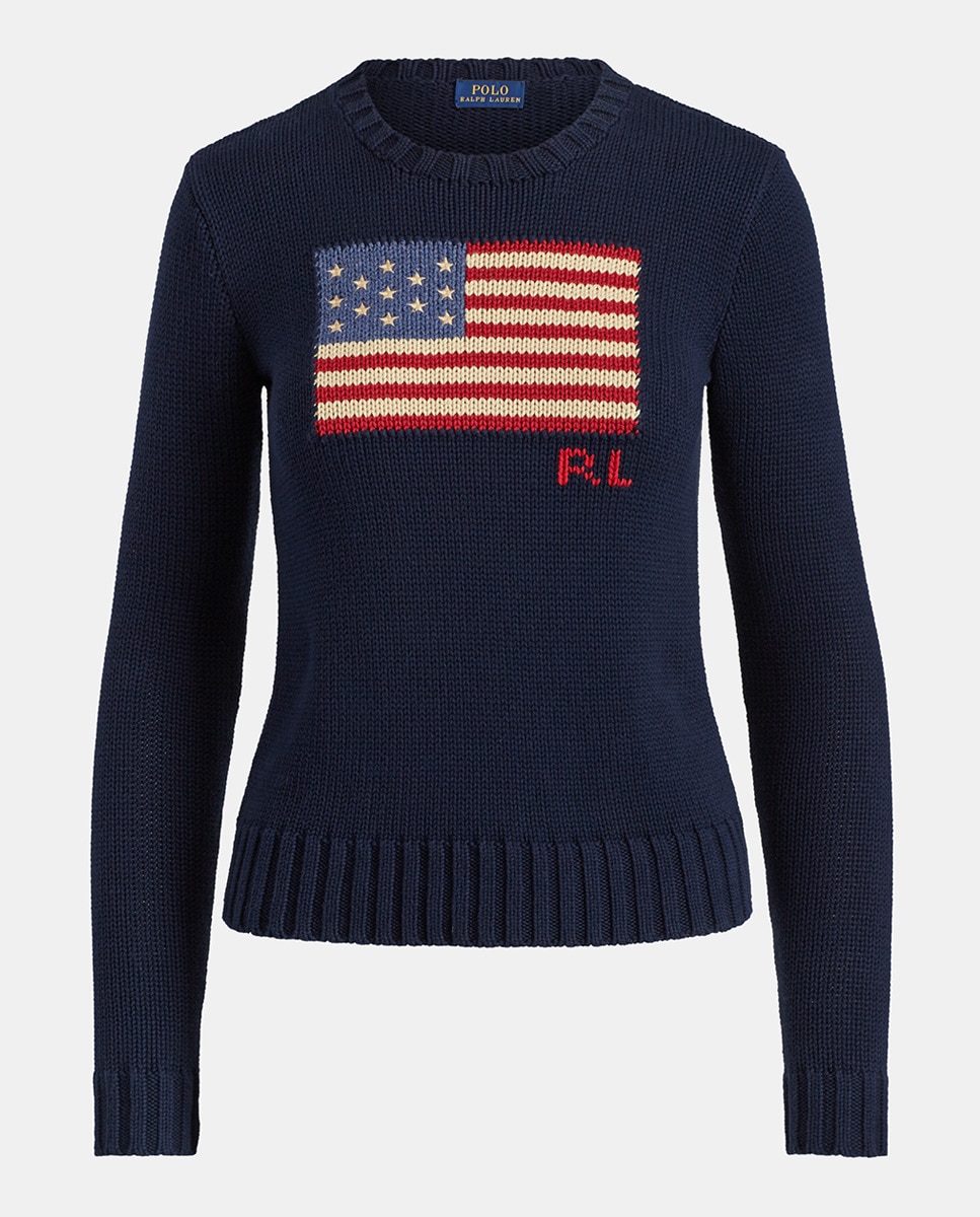 Pull femme Polo Ralph Lauren à manches longues et imprimé drapeau · Polo Ralph Lauren · Mode