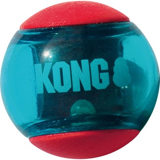 KONG Squeezz Action Ball für Hunde der Größe M Behälter 2 Einheiten
