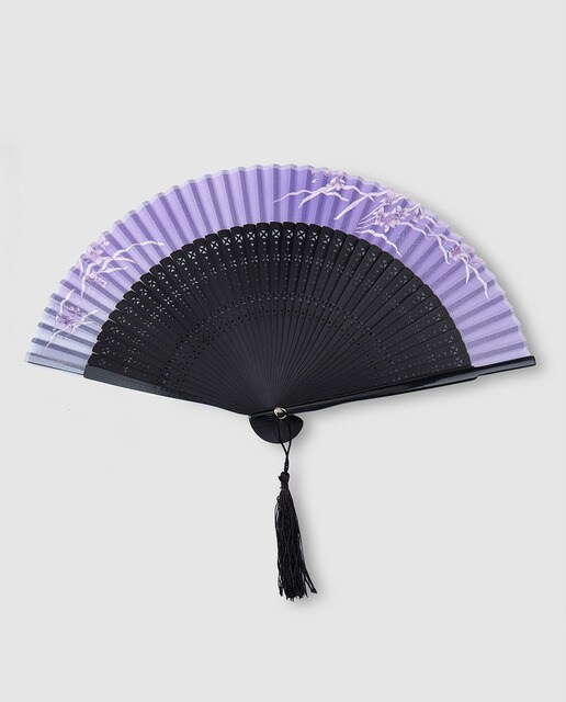 Abanico plegable de madera negro y malva · El Corte Inglés · Moda · El